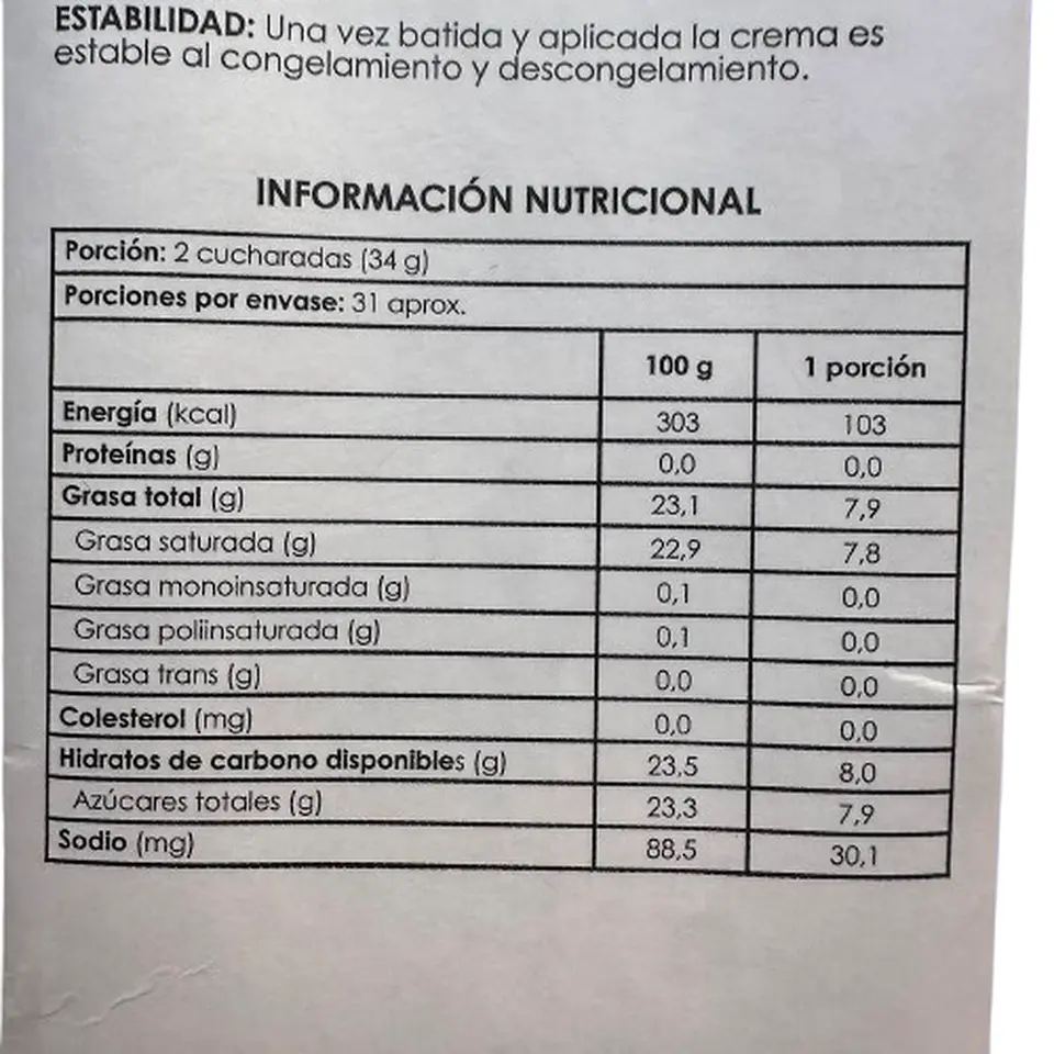 Crema Vegetal Para Batir Ambiante Puratos 1L 3