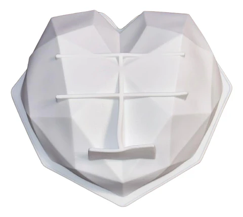 Molde Silicona Corazon Diamante 20x15,5x5,5cm