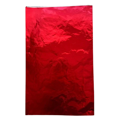 Pliego Papel Aluminio Rojo Para Chocolate 43x58cm