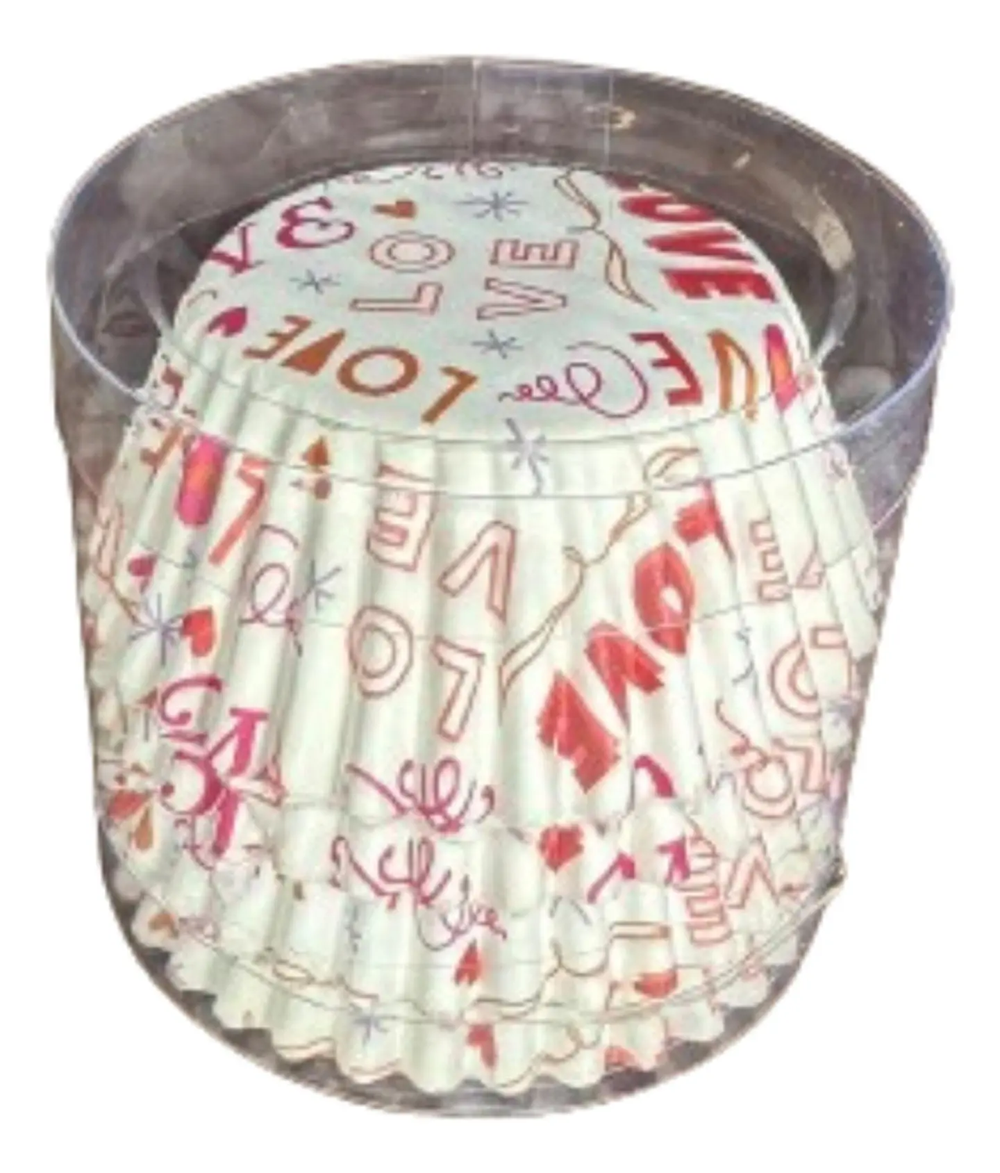 Capsulas Mini Cupcake Diseño C Love 100un E75xIn35mm 2