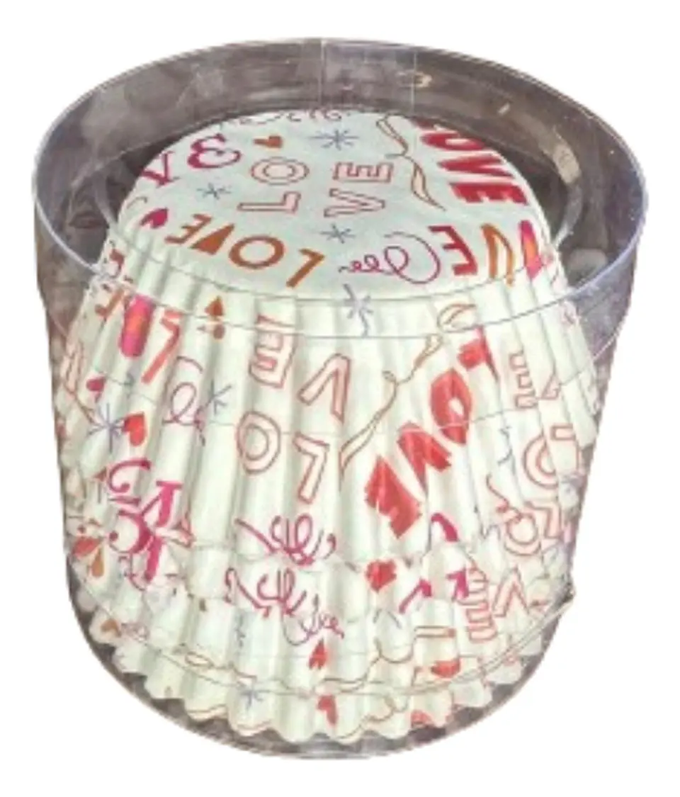 Capsulas Mini Cupcake Diseño C Love 100un E75xIn35mm 2