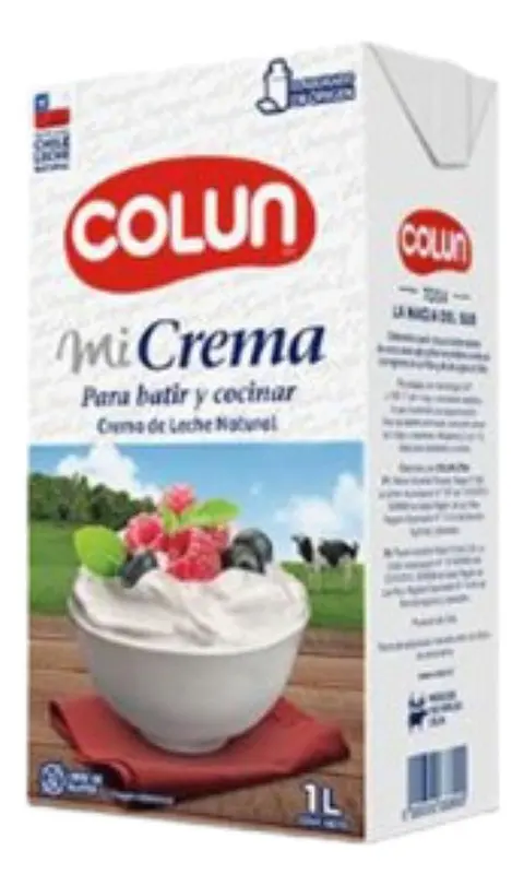 Crema De Leche Para Batir O Cocinar Colun 1L