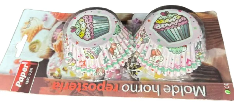 Capsulas Cupcake Diseño G Pastel 100un E110xIn52mm 2