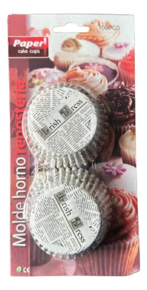 Capsulas Cupcake Diseño E News 100un E110xIn52mm