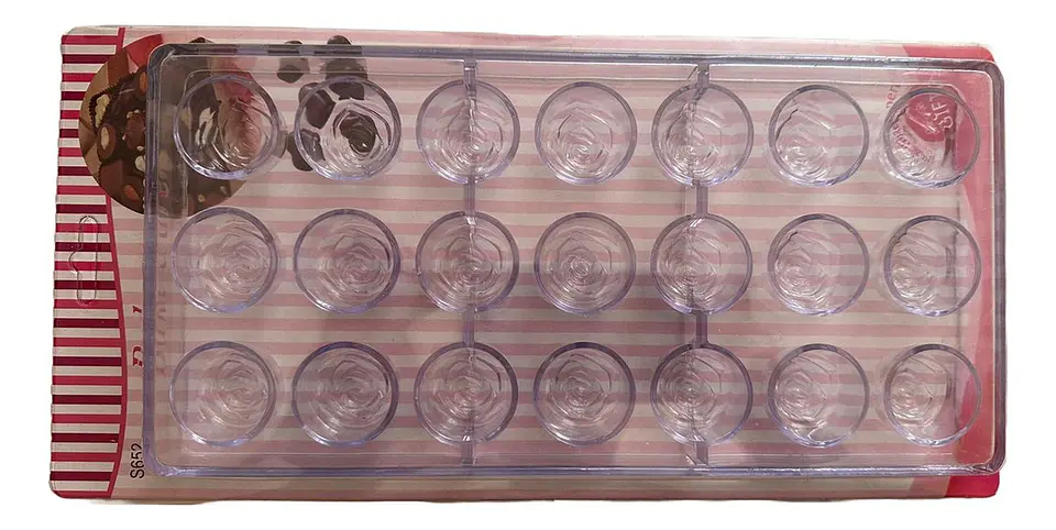 Molde Acrilico Para Chocolate Flor 21 Cavidades 1