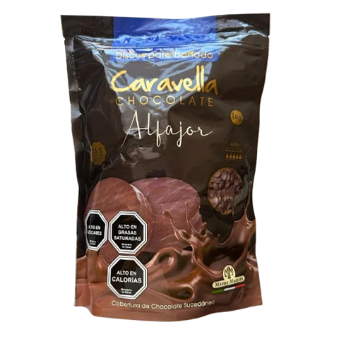 Cobertura Chocolate Semi Amargo Discos Caravella 1kg