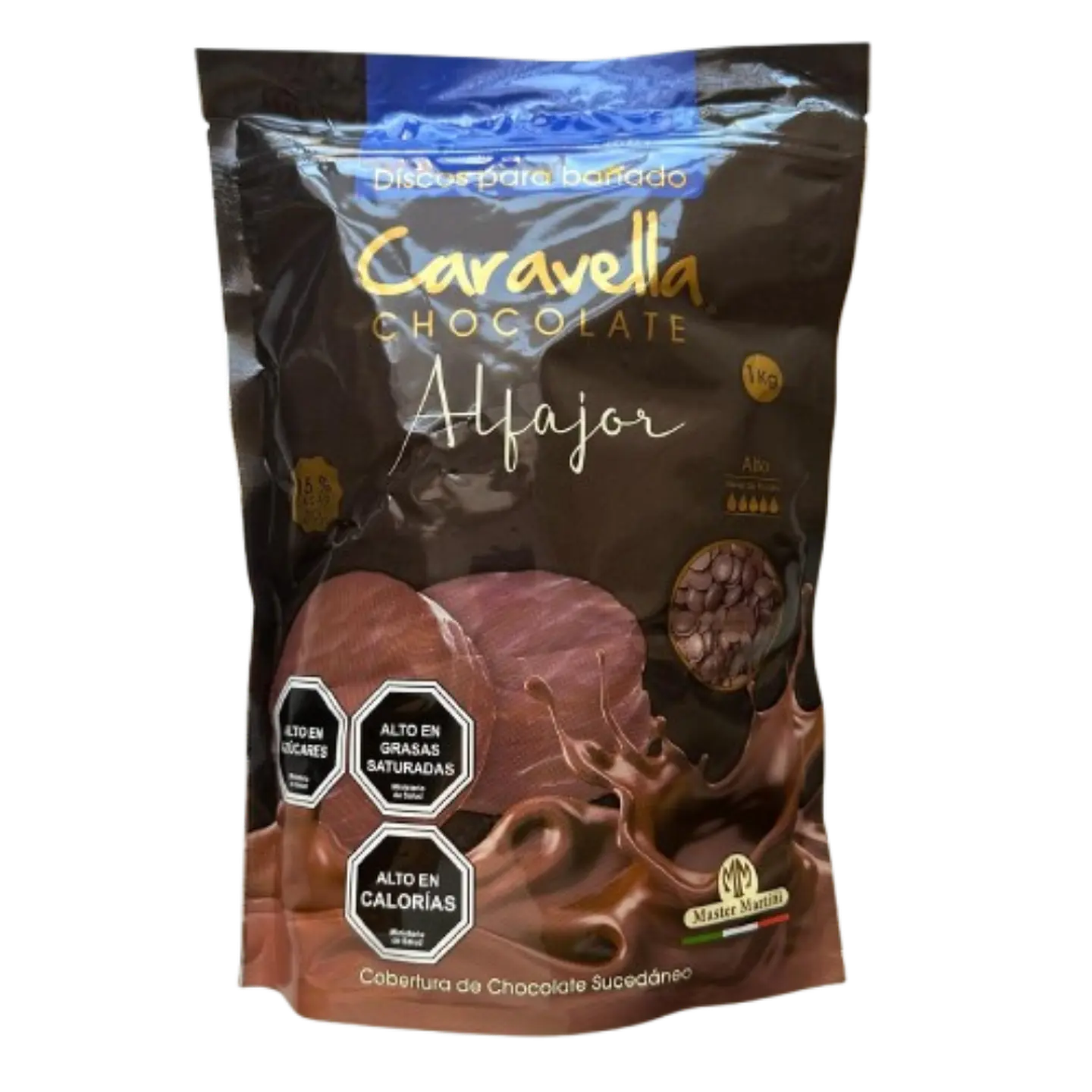 Cobertura Chocolate Semi Amargo Discos Caravella 1kg 1