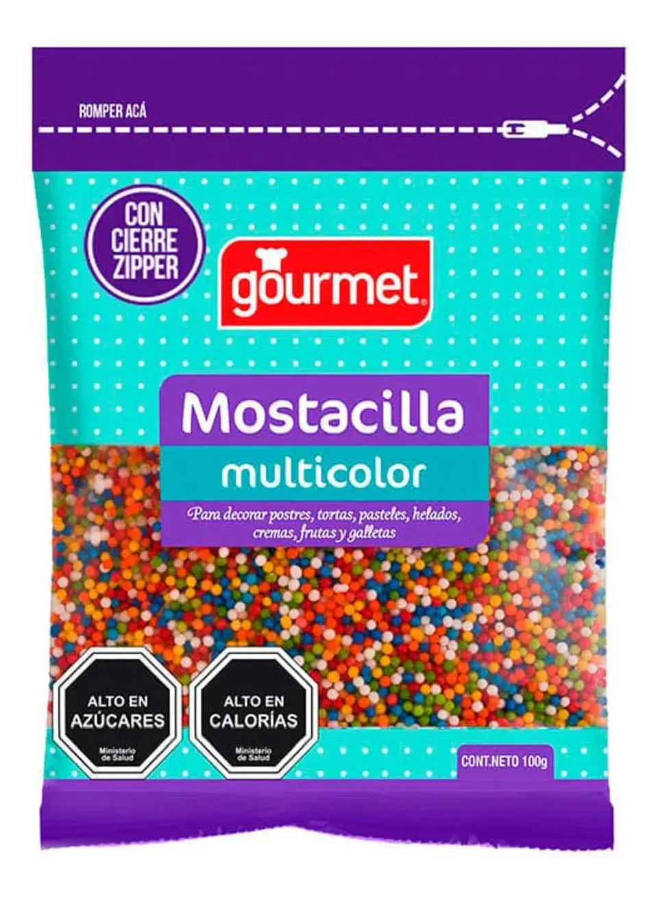 Mostacilla Multicolor 100g Gourmet 1