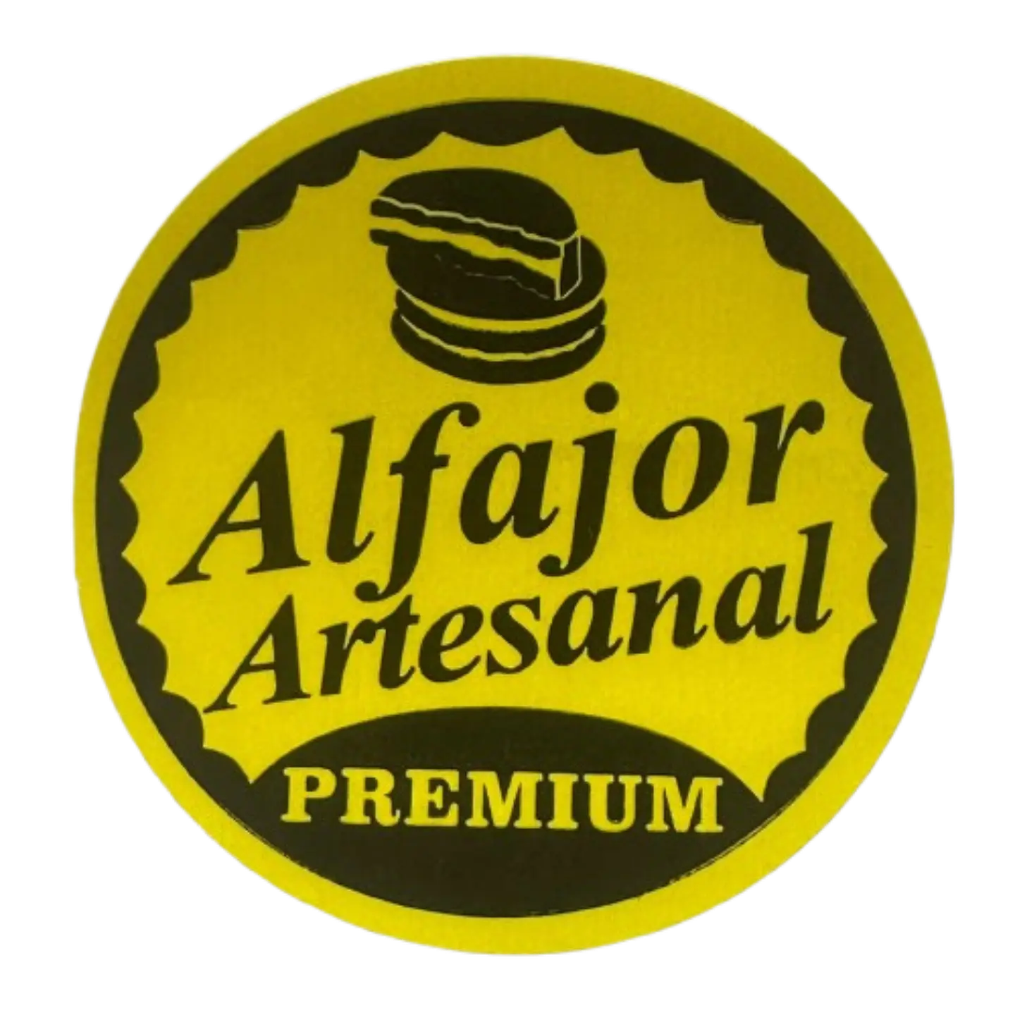 Sticker Alfajor Amarillo 100un 38mm 1