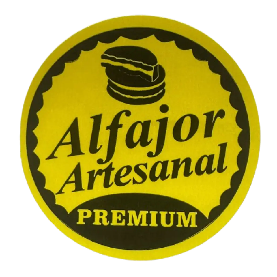 Sticker Alfajor Amarillo 100un 38mm 1