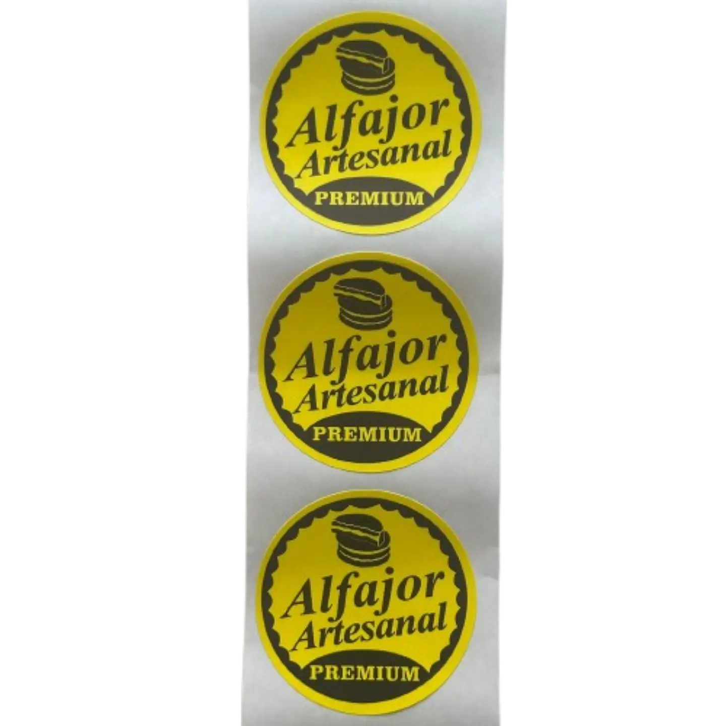 Sticker Alfajor Amarillo 100un 38mm 2