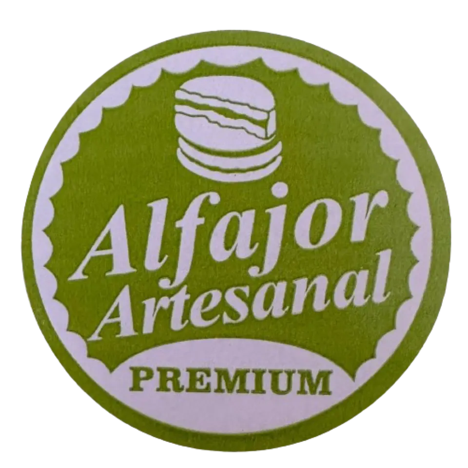Sticker Alfajor Verde Pistacho 100un 38mm 1