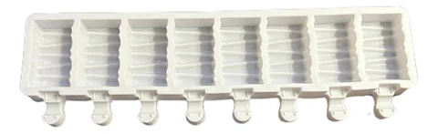 Molde Silicona Para 8 Helados Diseño Rectangular