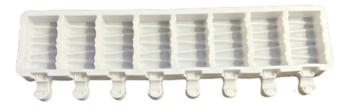 Molde Silicona Para 8 Helados Diseño Rectangular 1