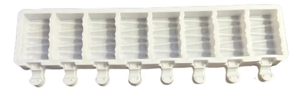 Molde Silicona Para 8 Helados Diseño Rectangular 1