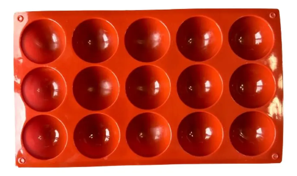 Molde Silicona 15 Esferas Medianas 29,5x19,3cm 2