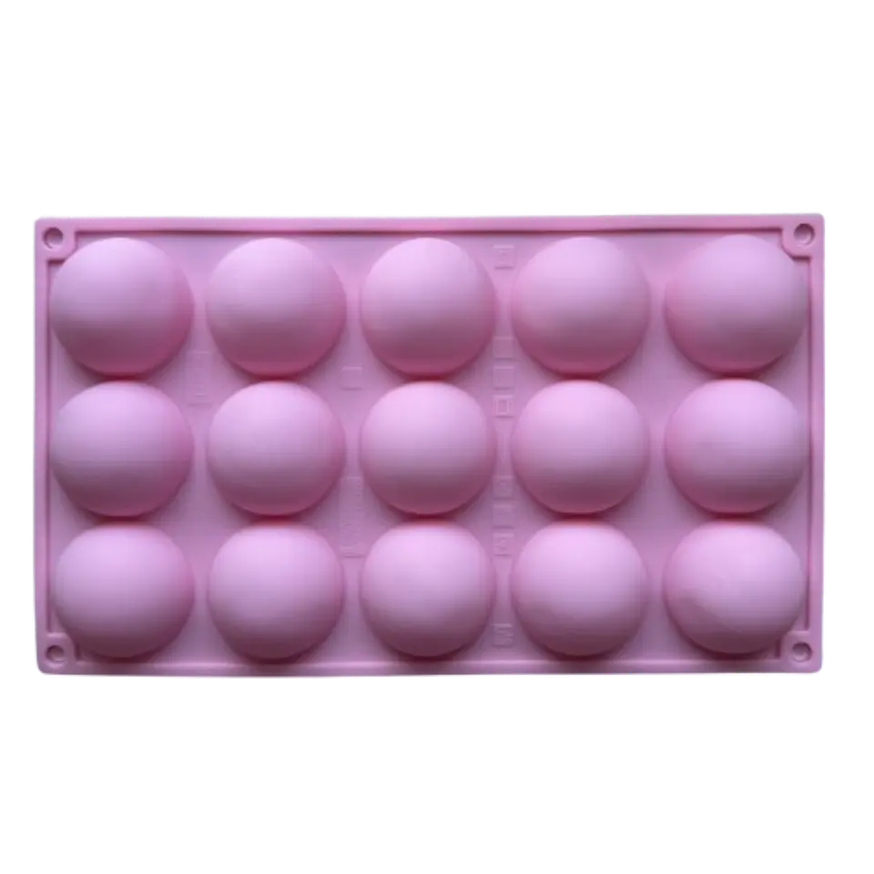 Molde Silicona 15 Esferas Medianas 29,5x19,3cm 5