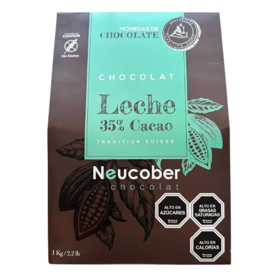 Chocolate 35% Cacao Leche Monedas 806 Neucober 1kg 1