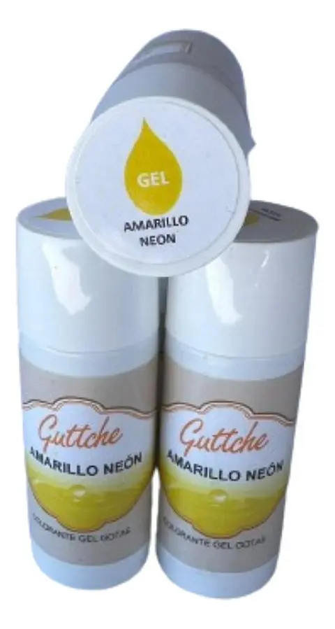 Colorante Gel Gotas Amarillo Neon Comestible Guttche 20g