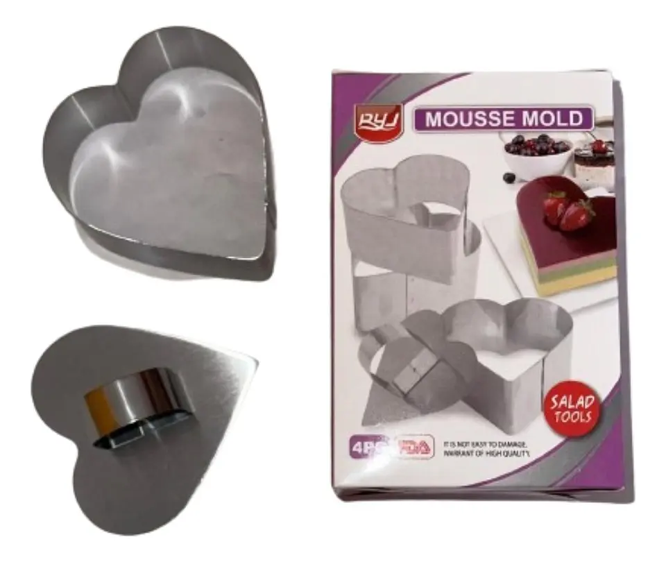 Timbal De Corazon 4 pcs 8,5x7,7x4cm 1