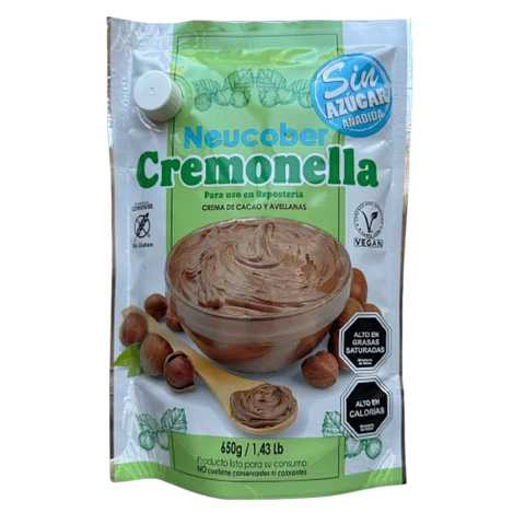 Crema De Avellanas Cremonella Sin Azucar Neucober 650g