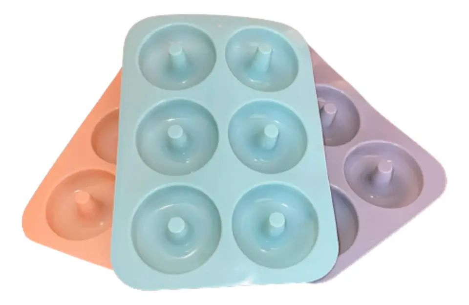 Molde Silicona 6 Donas Grandes 6cm Diametro 1