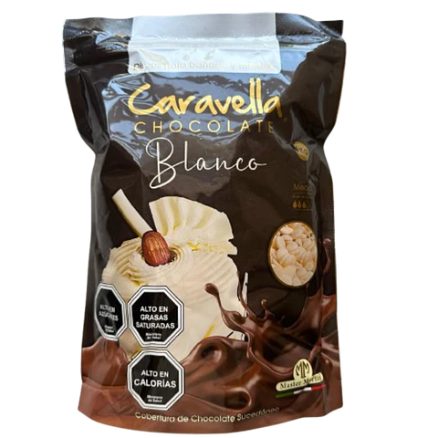Cobertura Chocolate Blanco Discos Caravella 1kg