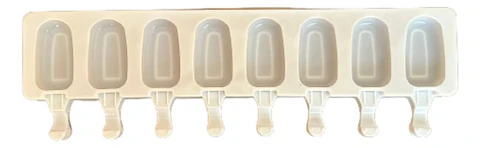 Molde Silicona Para 8 Helados Diseño Liso