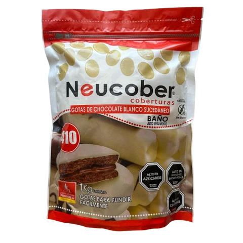 Cobertura Chocolate 410 Blanco Gotas Neucober 1kg