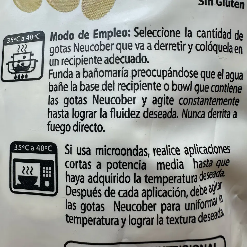 Cobertura Chocolate 410 Blanco Gotas Neucober 1kg 4