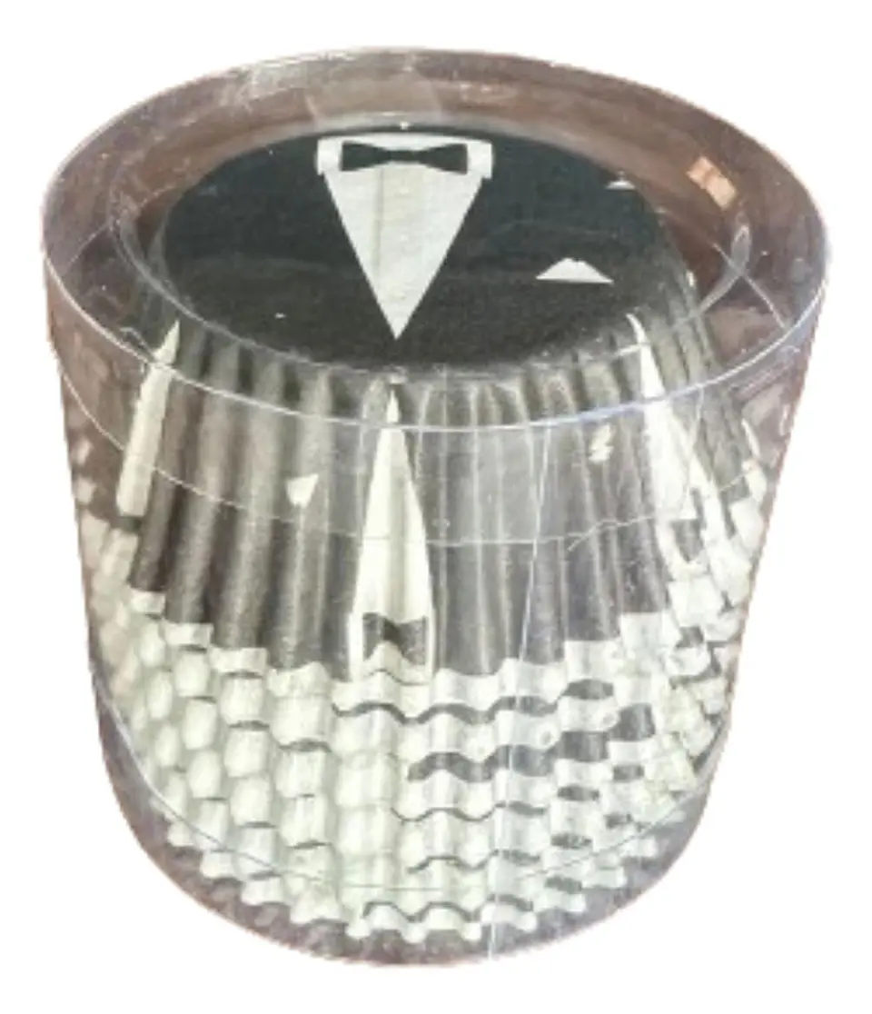 Capsulas Mini Cupcake Diseño F Gentlemen 100un E75xIn35mm 2