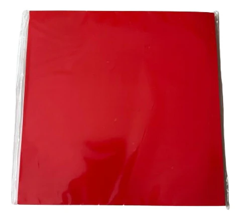 Papel Alfajor Rojo Ceresinado 100un 14x14cm