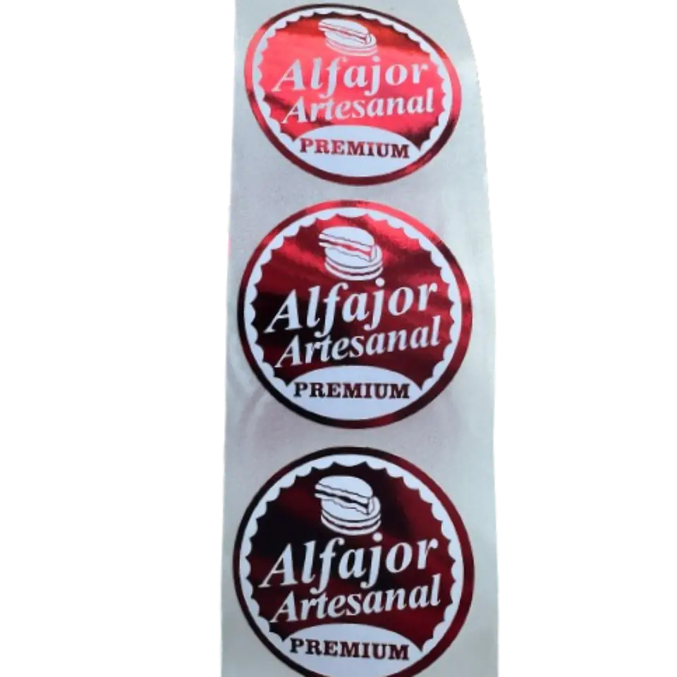 Sticker Alfajor Rojo 100un 38mm 2