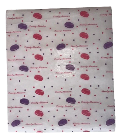 Pack 10 Hojas Papel Mantequilla Diseño Macarron 25x21cm