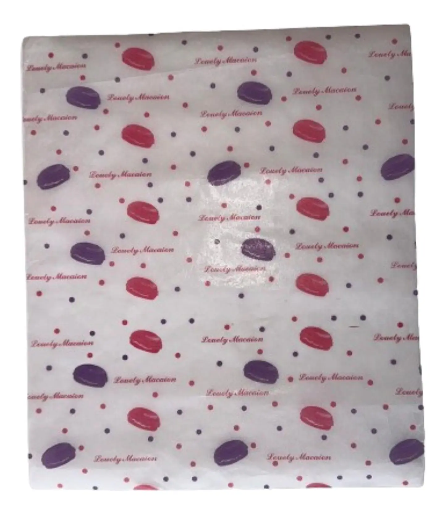 Pack 10 Hojas Papel Mantequilla Diseño Macarron 25x21cm 1