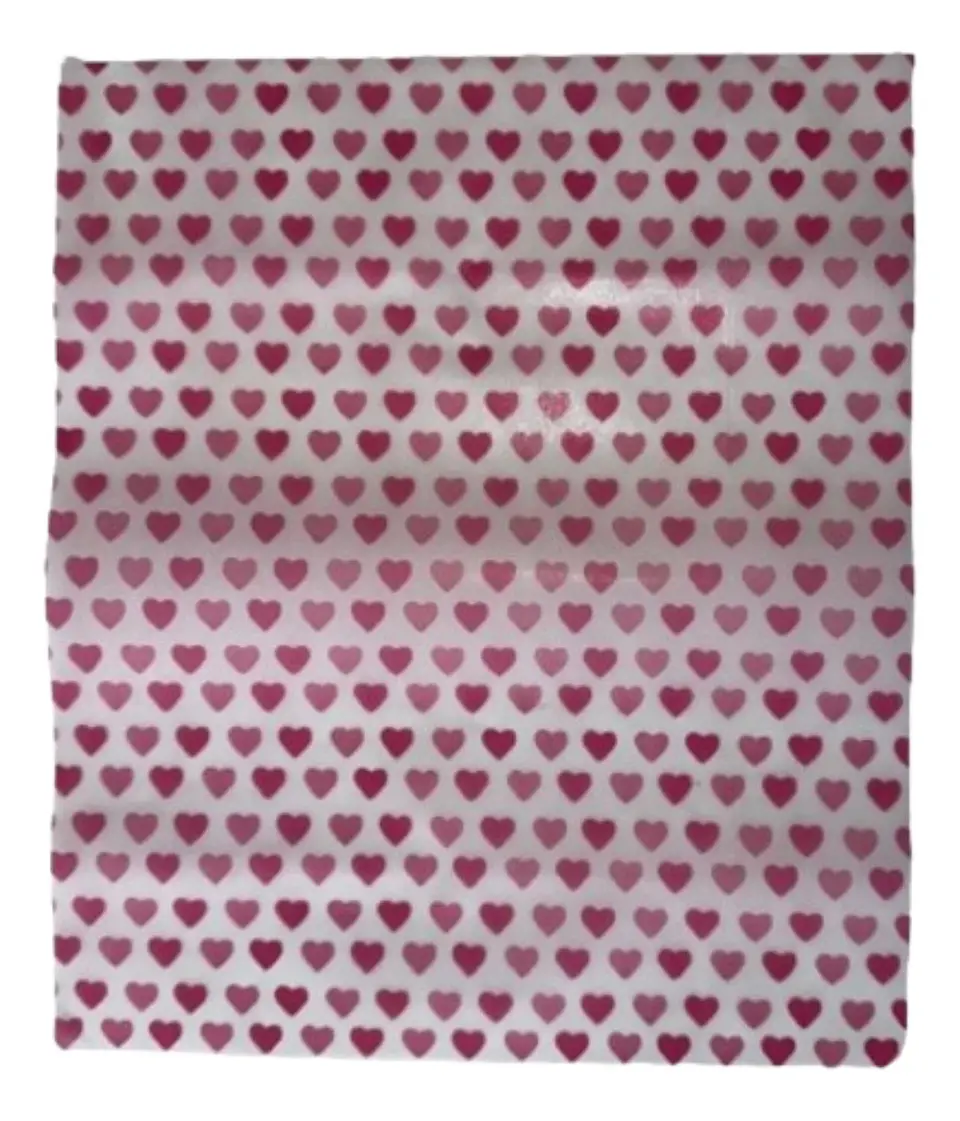 Pack 10 Hojas Papel Mantequilla Diseño Corazones 25x21cm 1