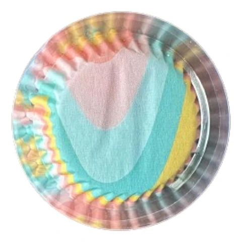 Capsulas Mini Cupcake Diseño E Onda Color 100un E75xIn35mm