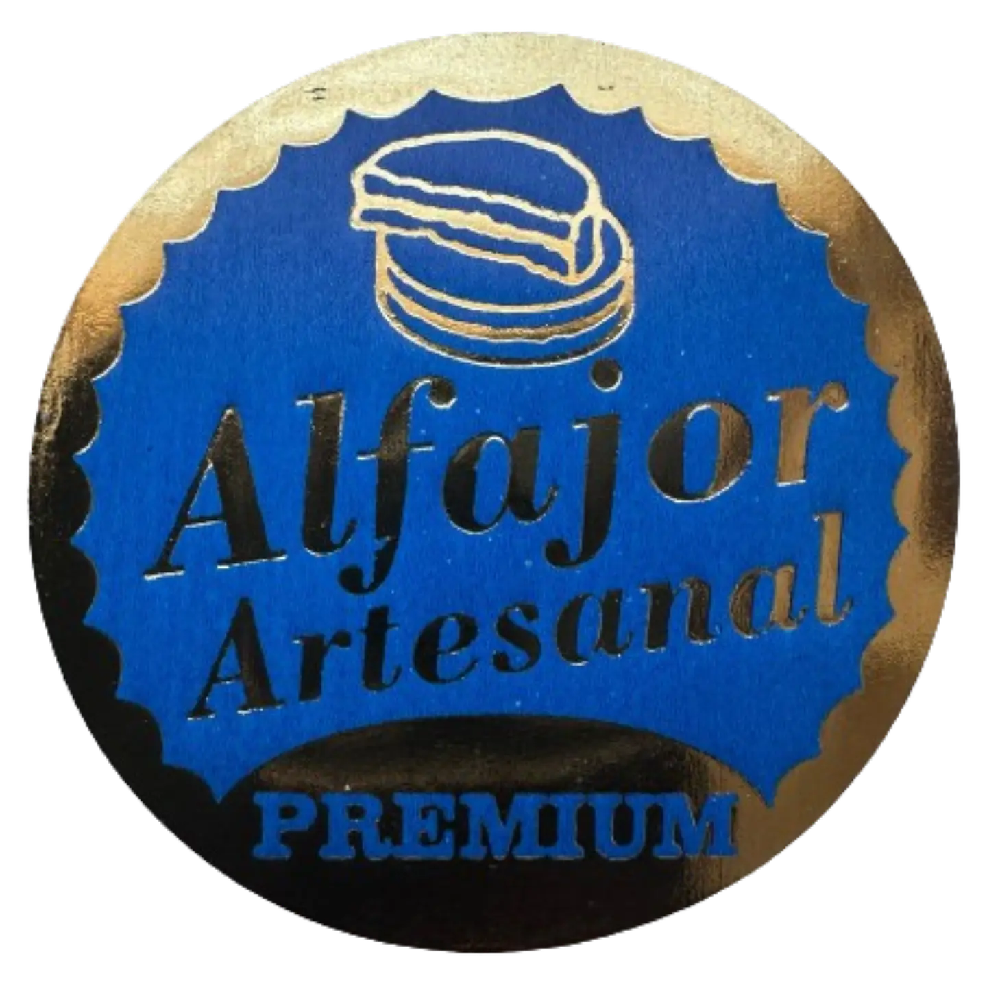 Sticker Alfajor Azul 100un 38mm 1