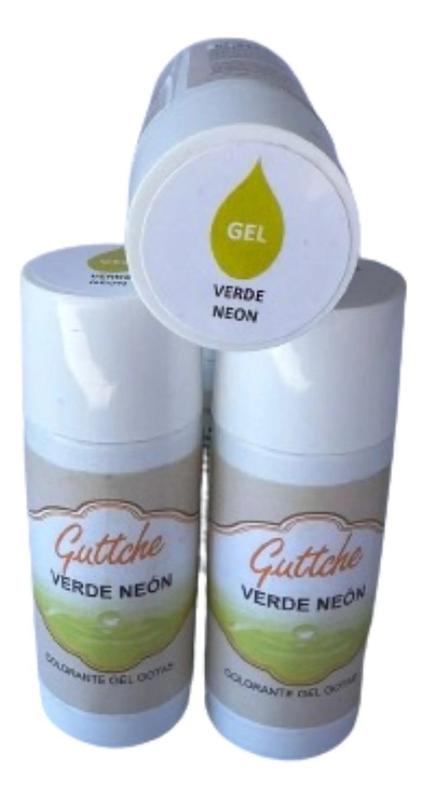 Colorante Gel Gotas Verde Neon Comestoble Guttche 20g 1