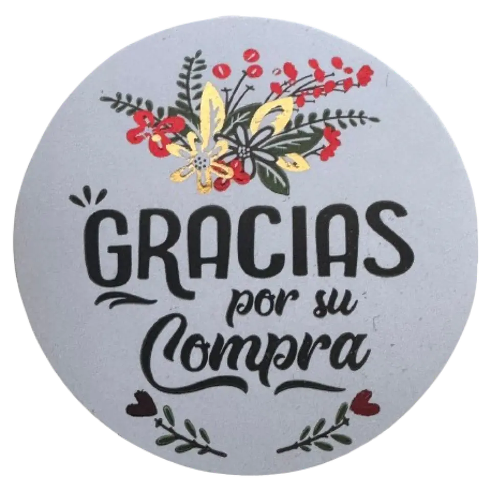 Sticker Gracias Por Su Compra C 100un 38mm 1