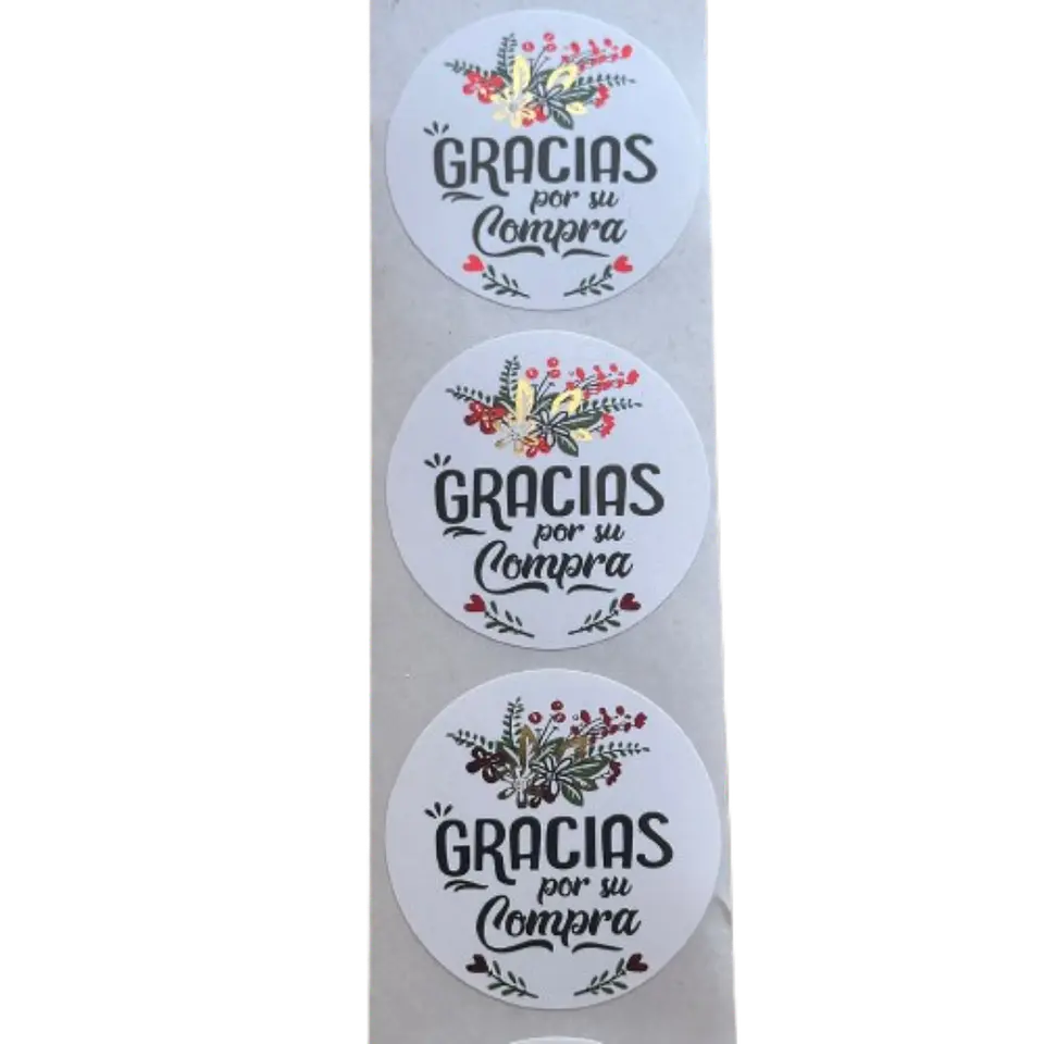 Sticker Gracias Por Su Compra C 100un 38mm 2