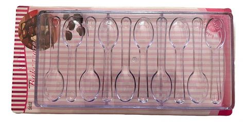 Molde Acrilico Para Chocolate Cucharas 10 Cavidades