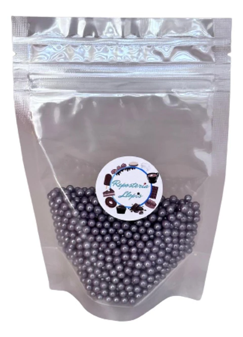 Perlas Moradas Brillante Comestibles 4mm 70g