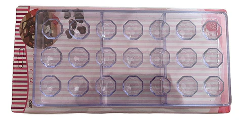 Molde Acrilico Para Chocolate Esfera Cuadriculada 21 Cav