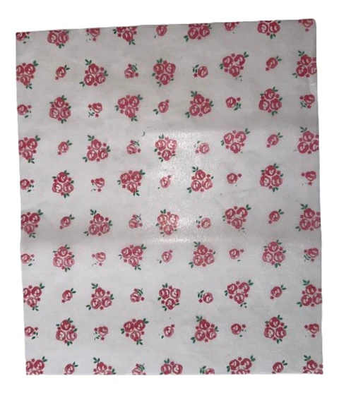 Pack 10 Hojas Papel Mantequilla Diseño Flores 25x21cm
