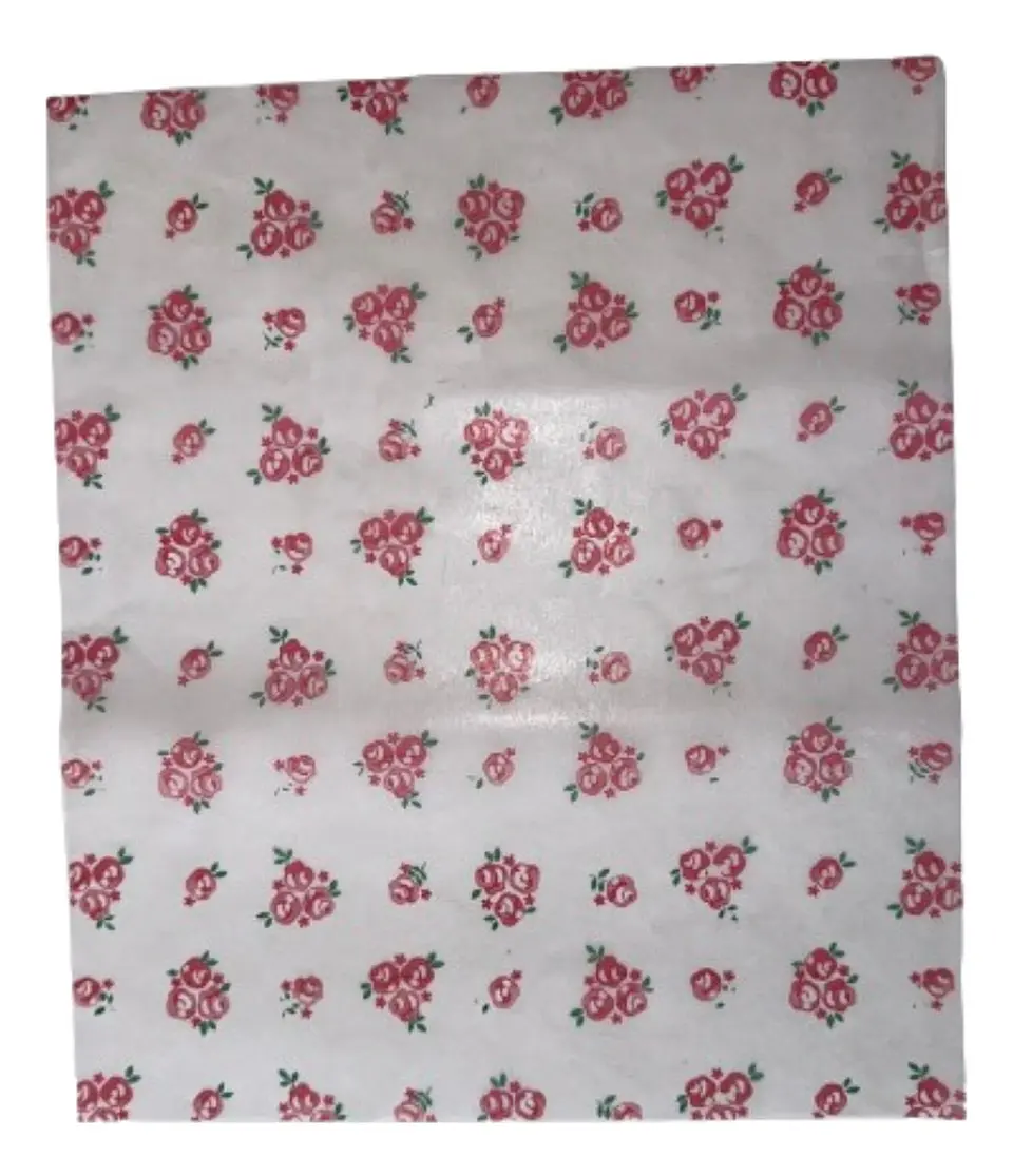 Pack 10 Hojas Papel Mantequilla Diseño Flores 25x21cm 1