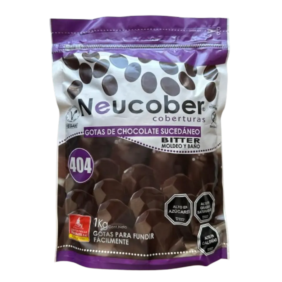 Cobertura Chocolate 404 Amargo Gotas Neucober 1kg 1