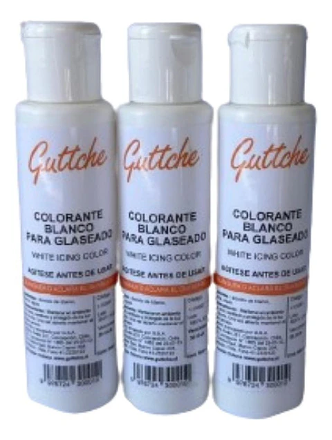 Colorante Blanco Para Glaseado Comestible Guttche 60g