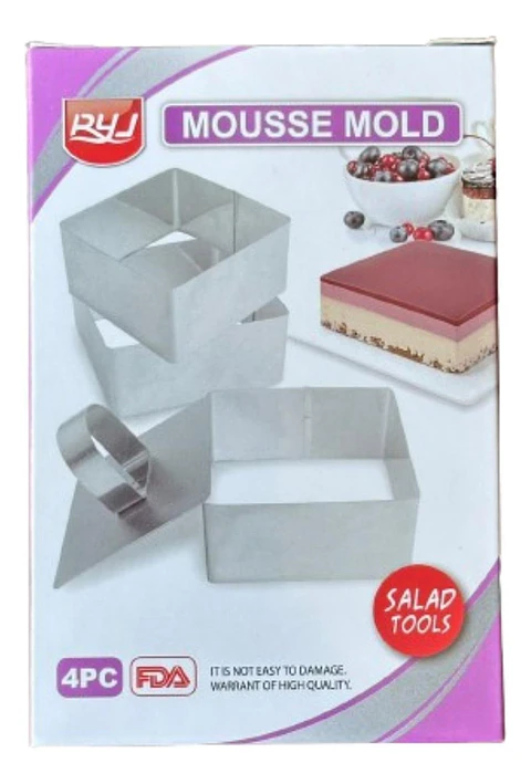 Timbal Cuadrado 4 pcs 8,3x4cm