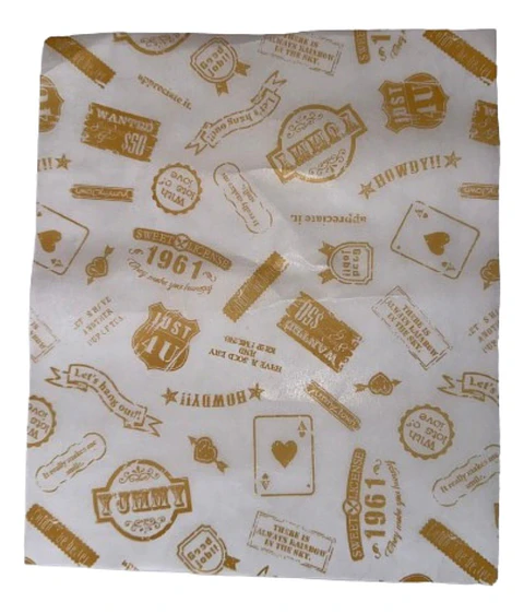 Pack 10 Hojas Papel Mantequilla Diseño Cafe 25x21cm